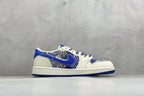 AJ1 Low Travis Scott x LV Blue Monogram Customs