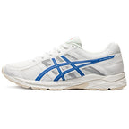 ASICS Gel-Contend 4 White Blue Running Sneakers | Lightweight Low-Top Trainers for Men & Women