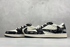 AJ1 Low Travis Scott x LV Black Monogram Customs