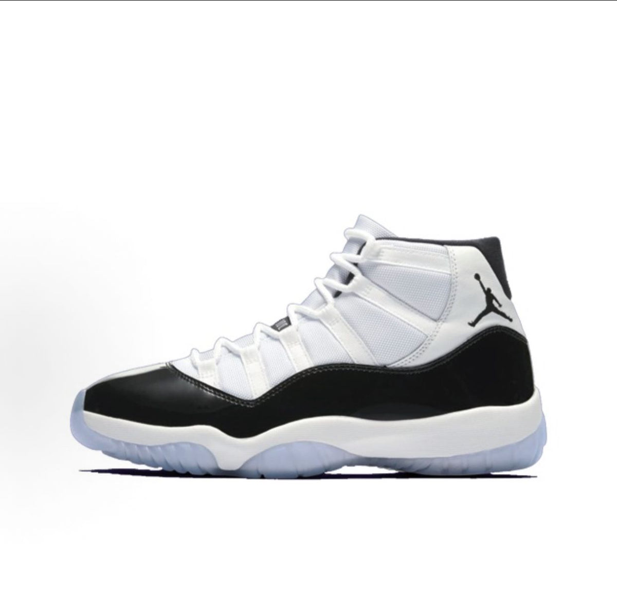 Jordan 11 concord Comfortable High-Top Retro Basketball Shoes (Unisex) – Black & White