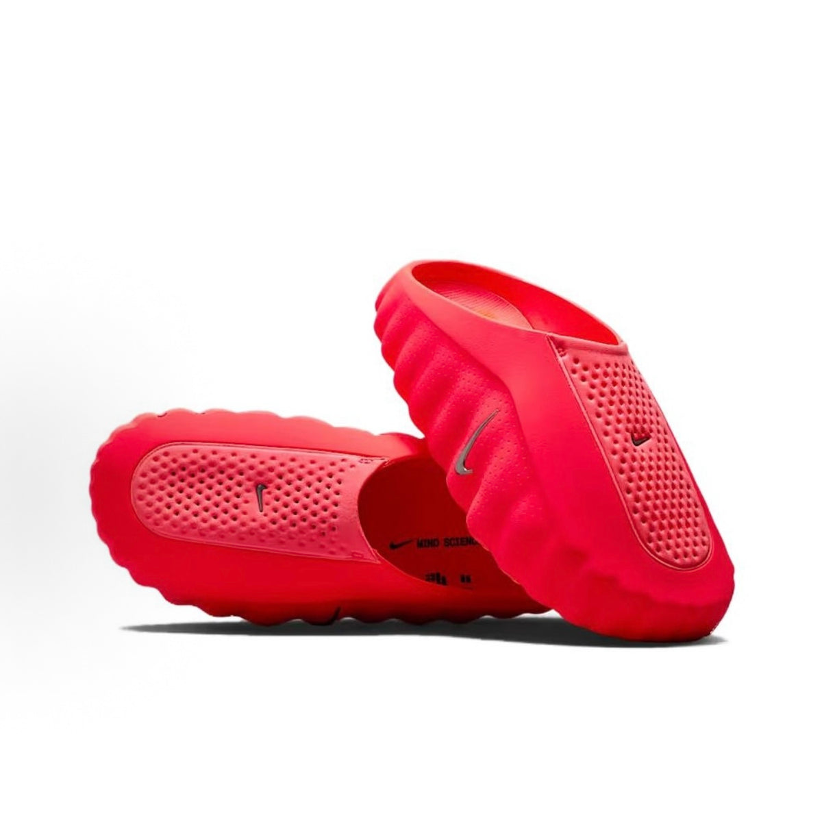 Nike Mind 001 Tech-Style Closed-Toe Slides (Unisex) – Red