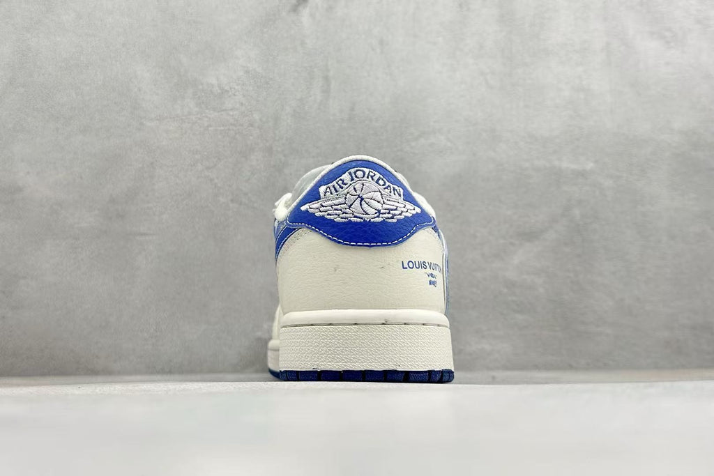 AJ1 Low Travis Scott x LV Blue Monogram Customs