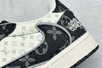 AJ1 Low Travis Scott x LV Black Monogram Customs
