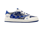 AJ1 Low Travis Scott x LV Blue Monogram Customs